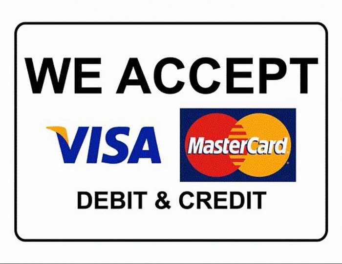 We accept credit cards